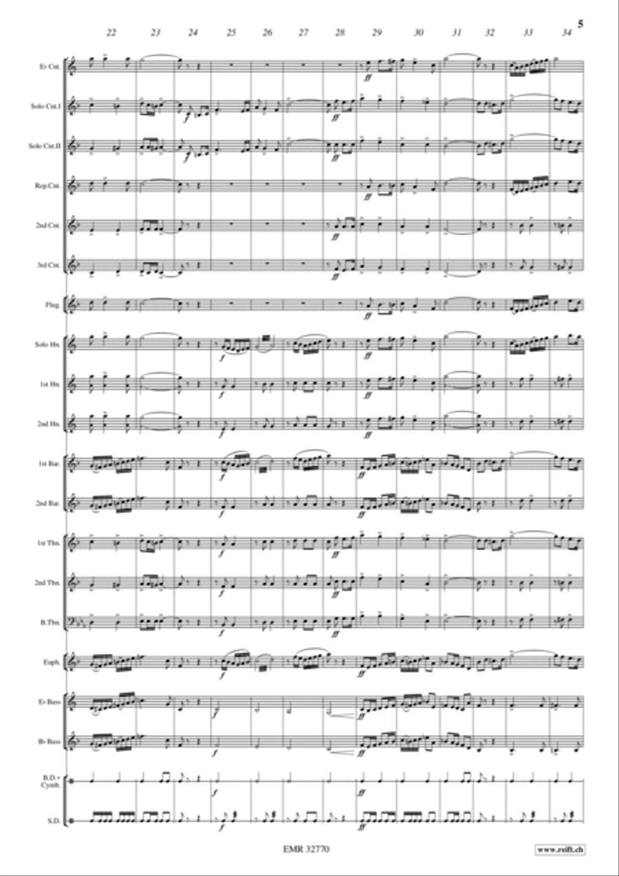 Kiwanis March Kiwanis March Brass Band scores gallery preview page 5