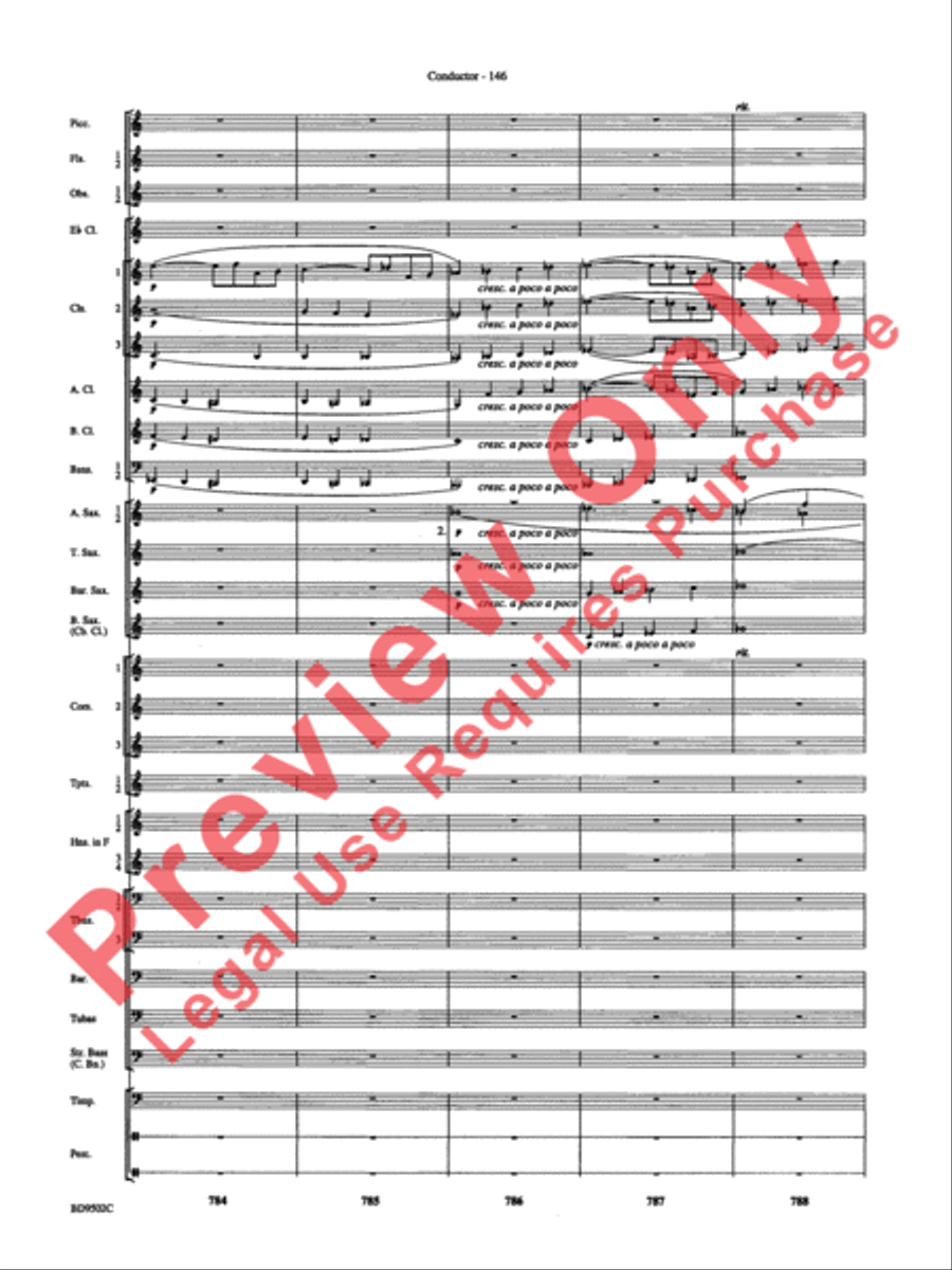 Symphony No. 3 for Band Concert Band scores gallery preview page 149