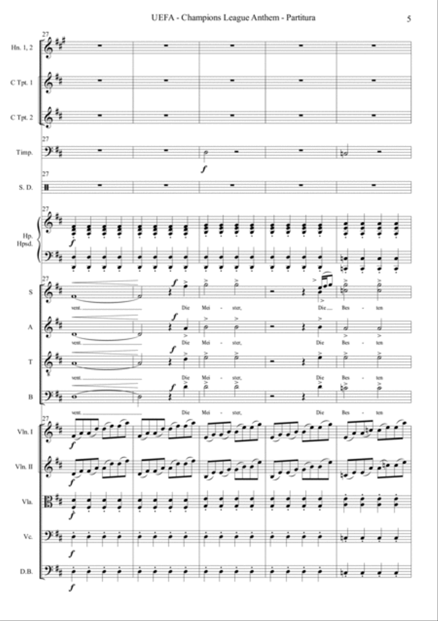 Uefa Champions League Team Chamber Orchestra scores gallery preview page 5