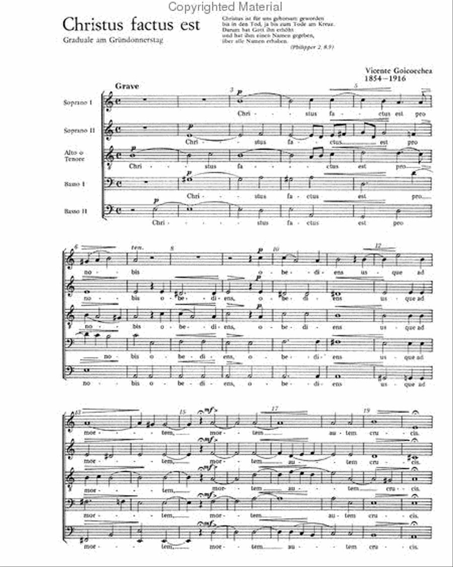 Bruckner: Tantum ergo; Goicoechea: Christus factus est Collection / Songbook scores gallery preview page 3