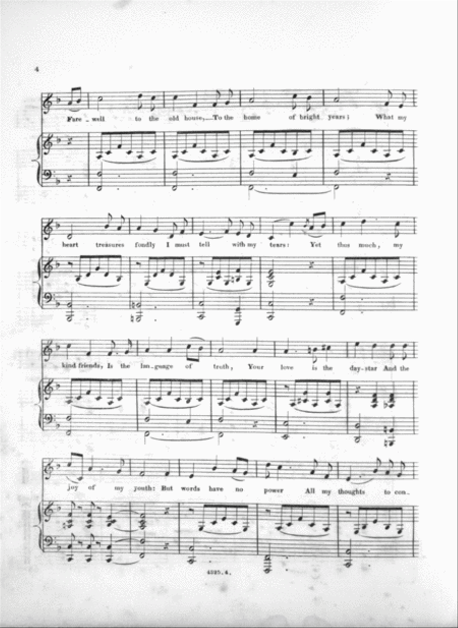 Farewell To The Old House. The Song of Esther Summerson Voice scores gallery preview page 3