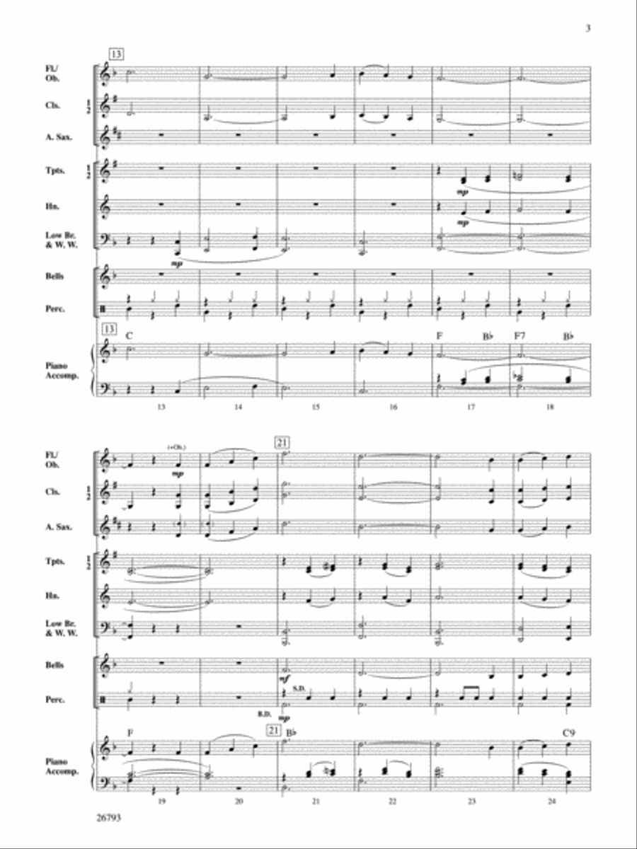 Mountain Songs Concert Band scores gallery preview page 3
