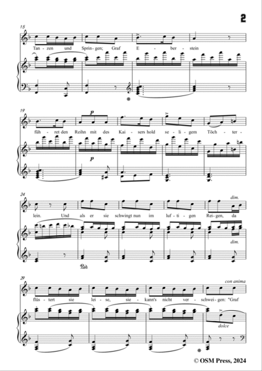 C. Loewe-Graf Eberstein(Zu Speier im Saale da hebt sich ein Klingen),in F Major Voice scores gallery preview page 3