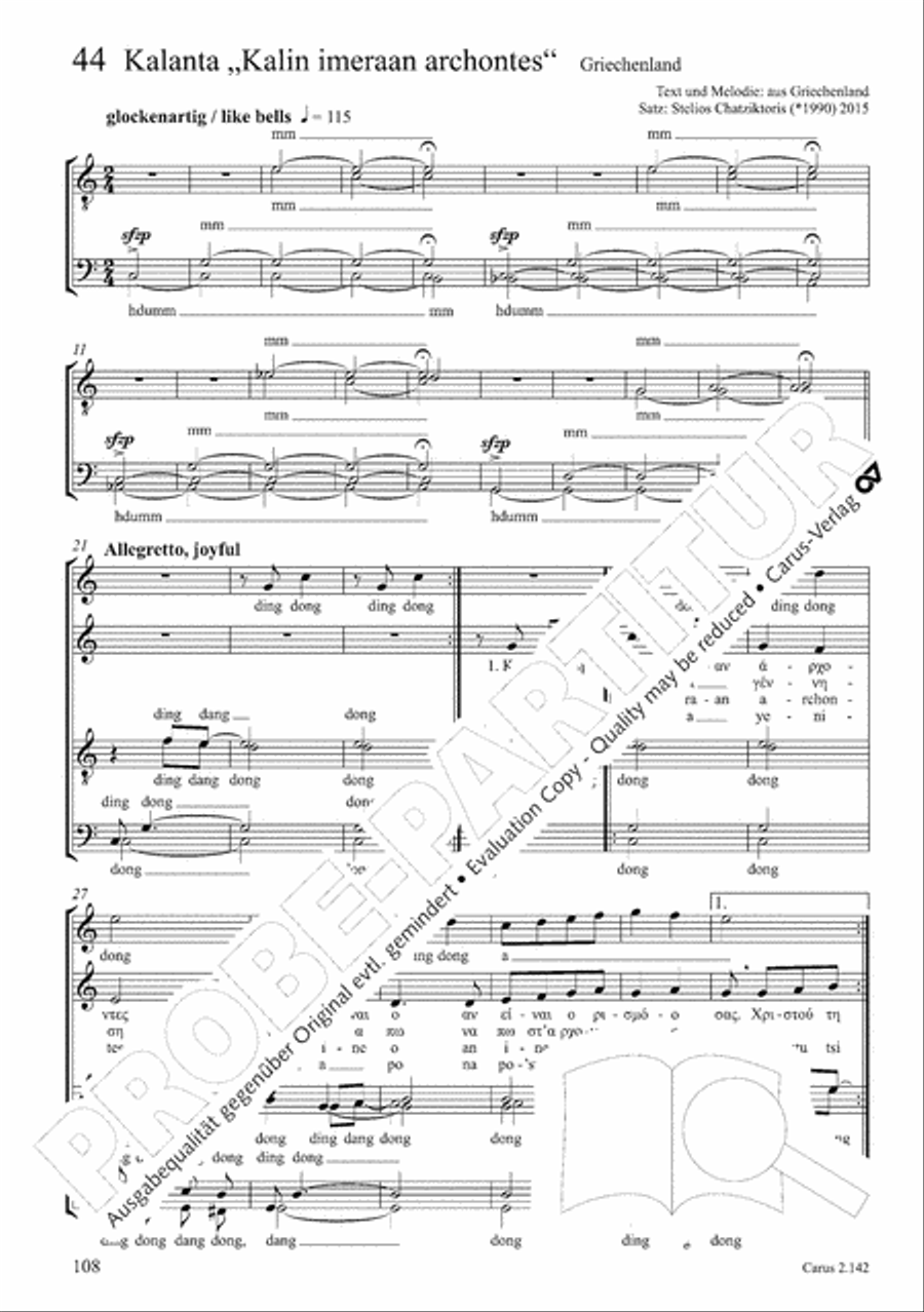 Christmas Carols of the World. Choral collection 4-Part scores gallery preview page 92