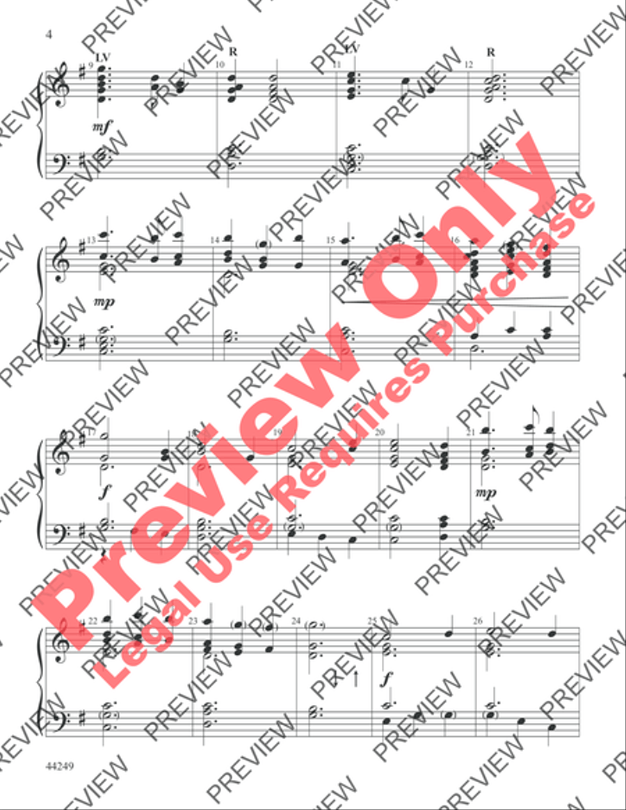 Variations on Easter Hymn Handbell Choir scores gallery preview page 4
