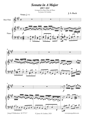 BACH: Sonata BWV 1032 for Bass Flute & Piano