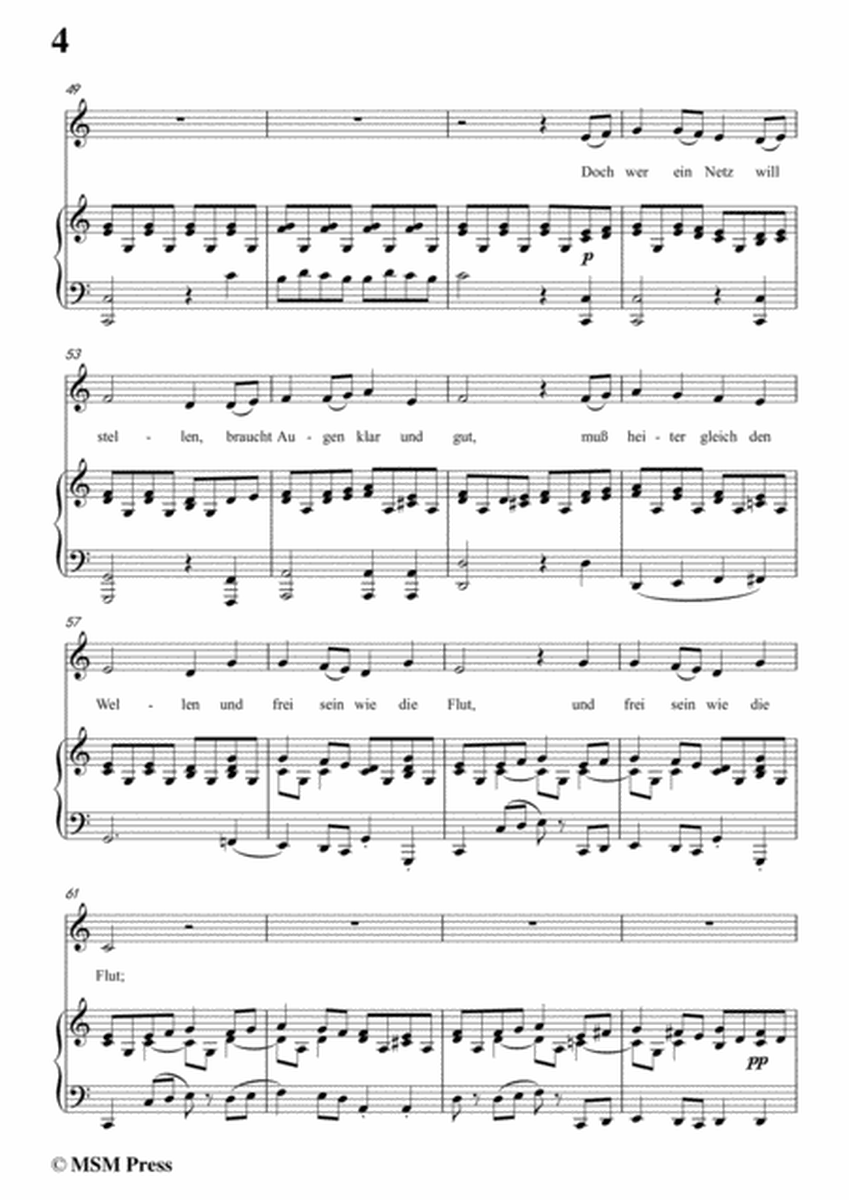 Schubert-Fischerweise,in C Major,Op.96,No.4,for Voice and Piano image number null