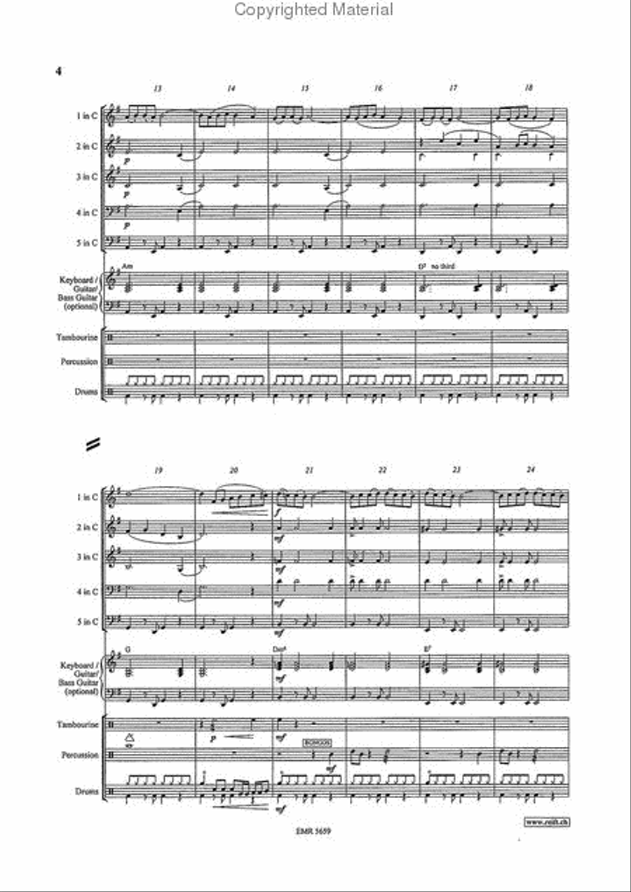 Strangers In The Night Brass Ensemble scores gallery preview page 4