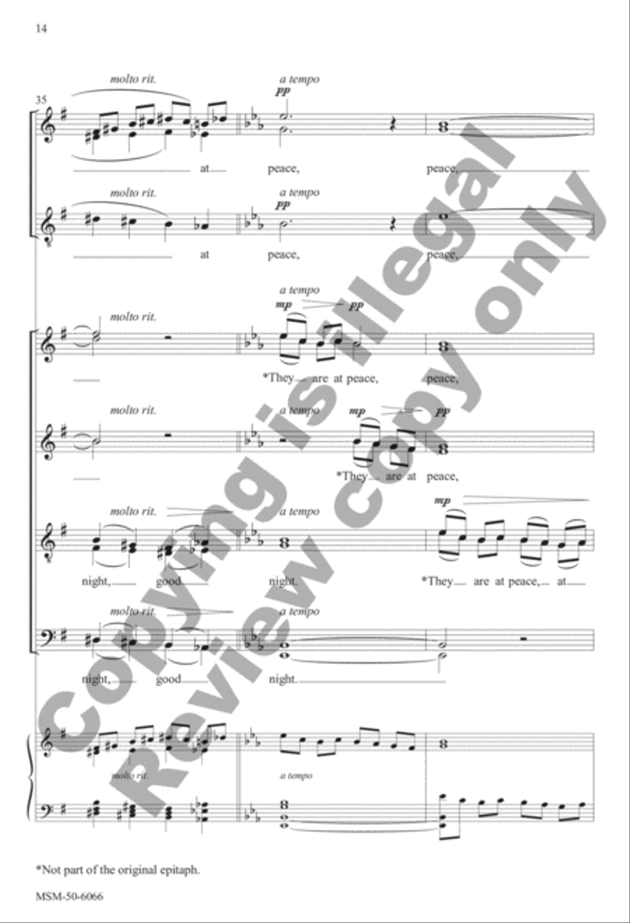 The Souls of the Righteous 4-Part scores gallery preview page 14