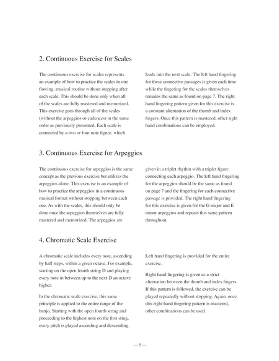 Scales and Arpeggios for Classical Banjo Banjo scores gallery preview page 6