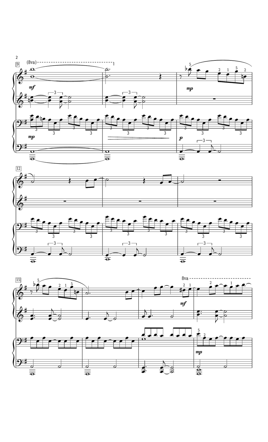 Bella's Lullaby 1 Piano, 4-Hands scores gallery preview page 2