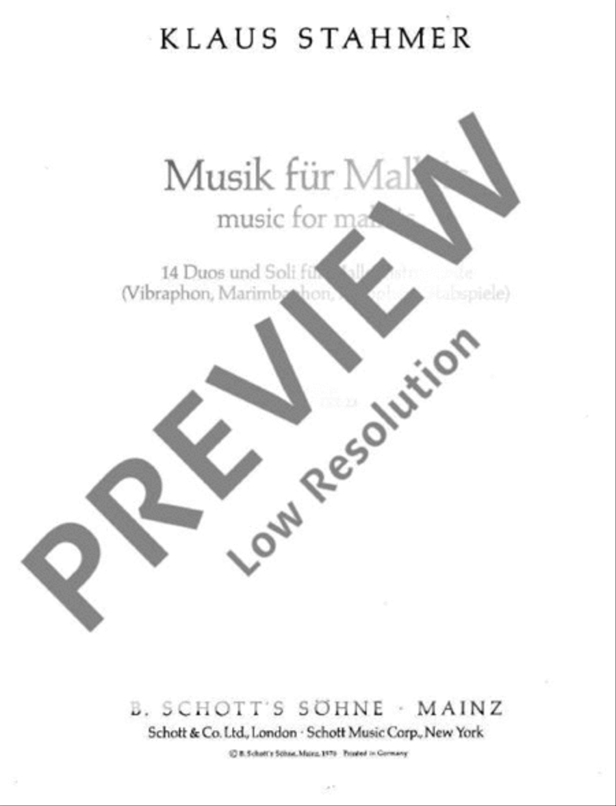 Musik für Mallets Marimba scores gallery preview page 2