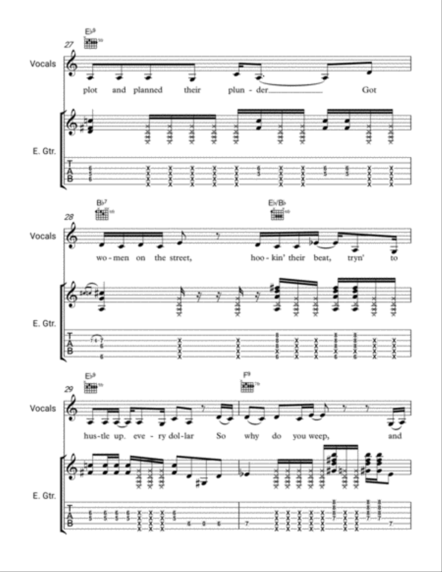 Bad Dogs Electric Guitar scores gallery preview page 6