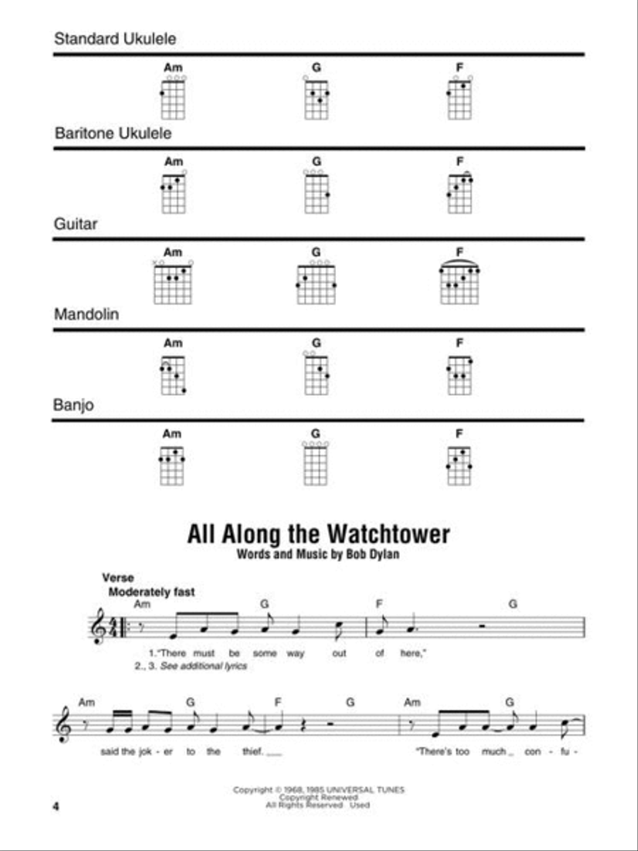Bob Dylan – Strum Together Banjo scores gallery preview page 4
