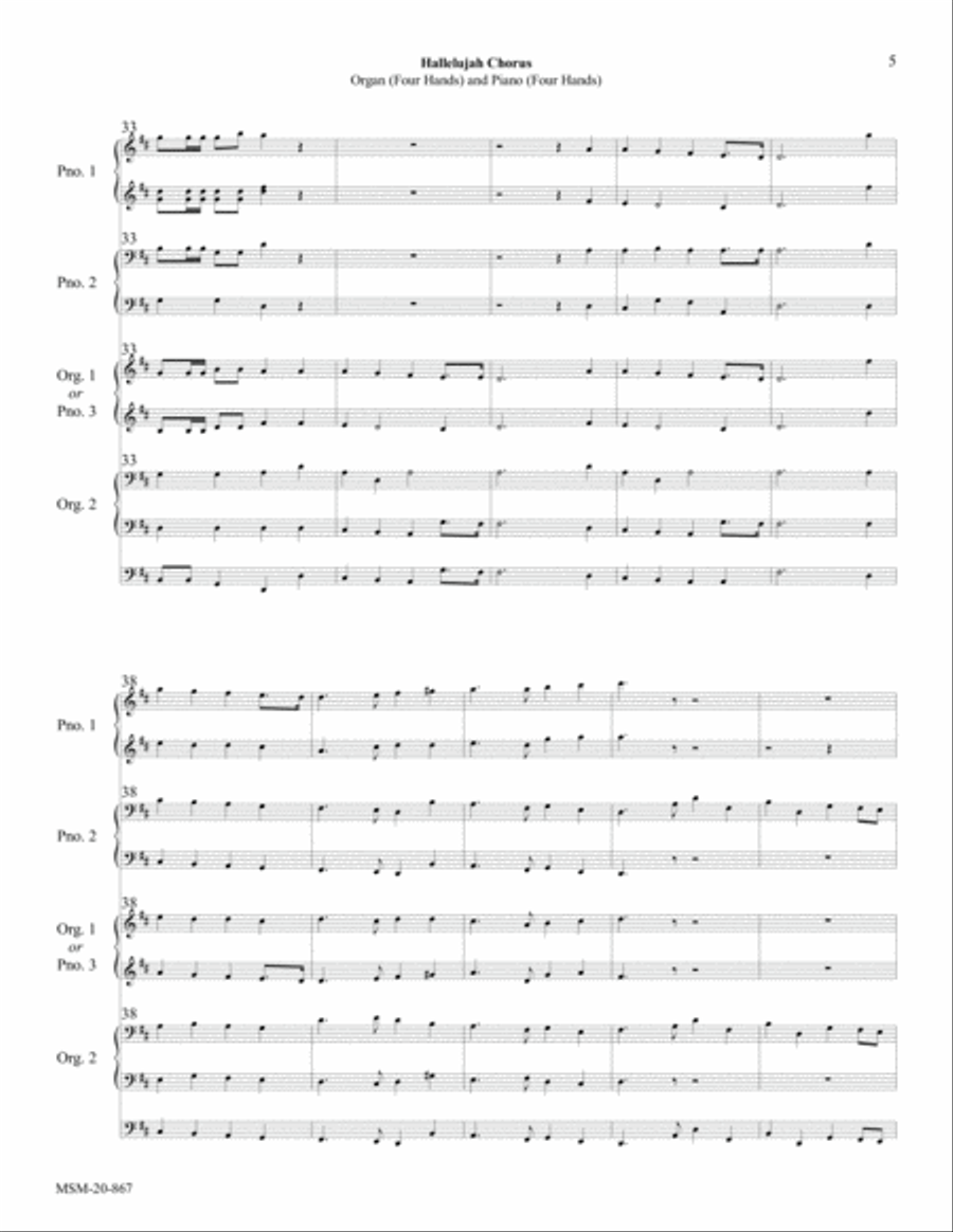 Hallelujah Chorus Choir scores gallery preview page 5