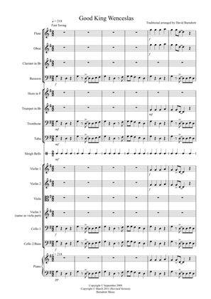 Good King Wenceslas (Jazzy Style!) for School Orchestra