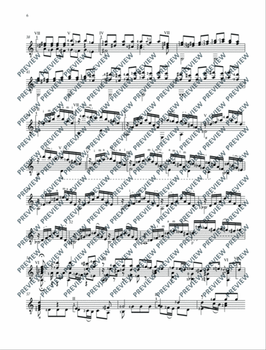 Präludium D minor (orig. C minor) / Fuge A minor (orig. G minor) Classical Guitar scores gallery preview page 7