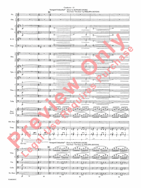 Symphonic Suite from Lord of the Rings: The Two Towers - Conductor Score by Howard Shore Full Orchestra - Sheet Music