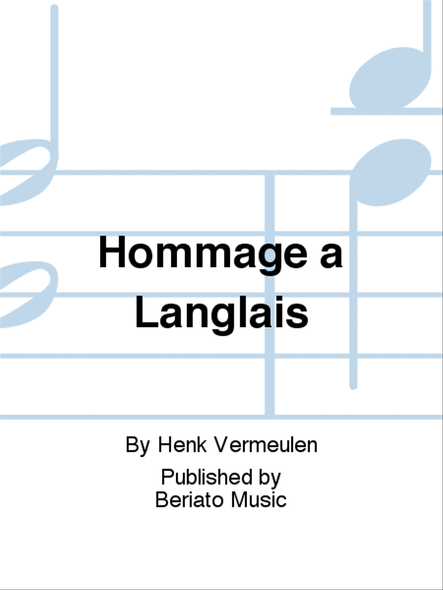 Hommage à Langlais Hommage à Langlais Organ scores gallery preview page 1