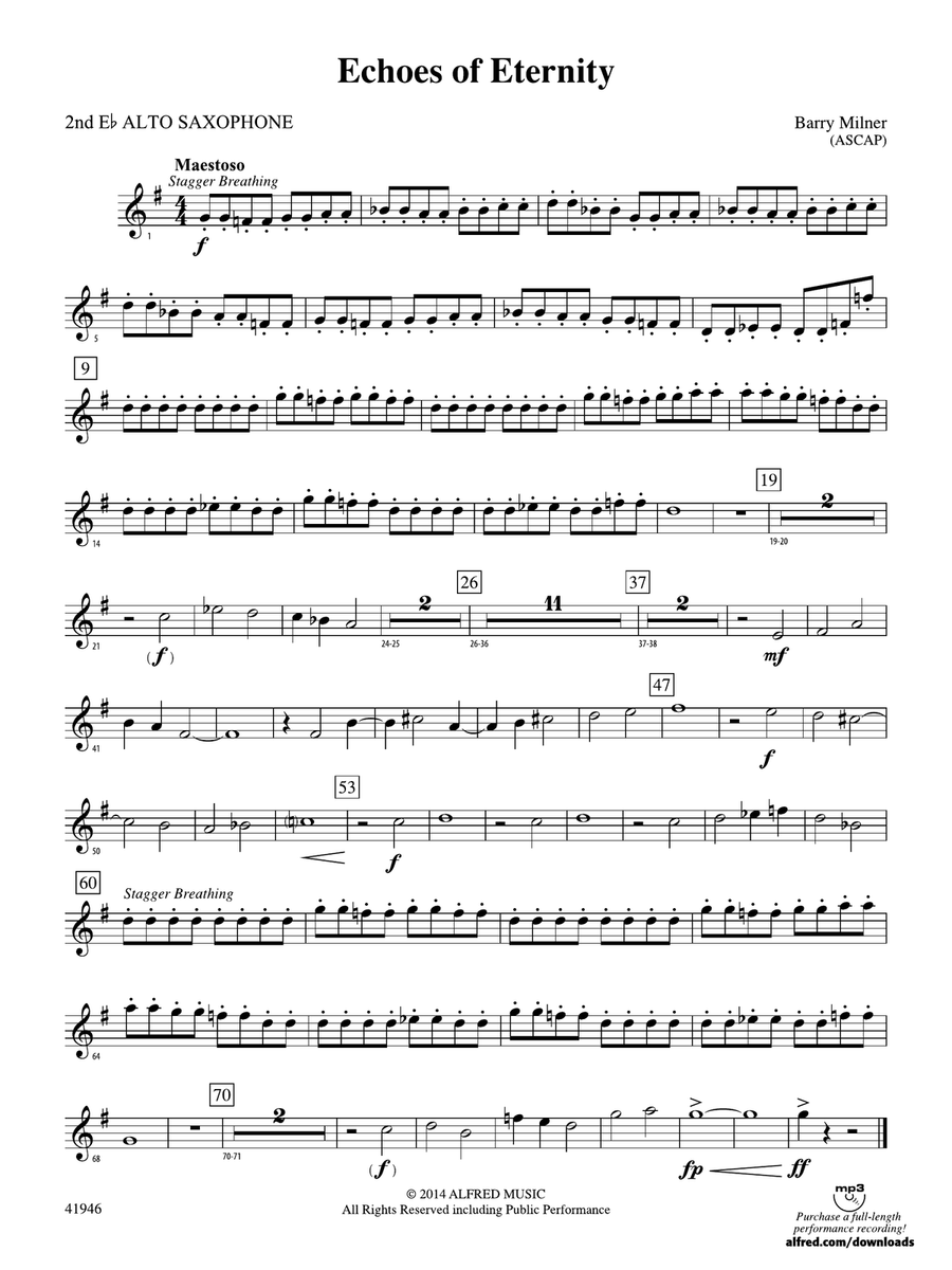 Echoes of Eternity: 2nd E-flat Alto Saxophone
