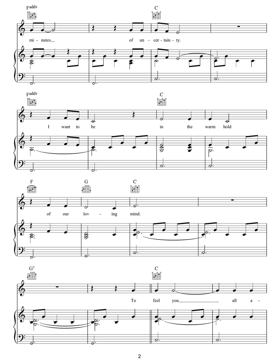 Catch The Wind Piano, Vocal, Guitar scores gallery preview page 2
