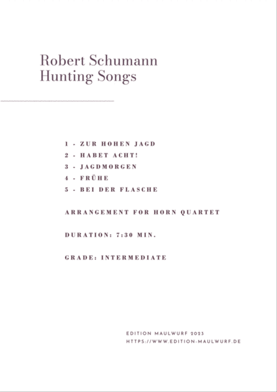 Hunting Songs Hunting Songs Brass Quartet scores gallery preview page 2