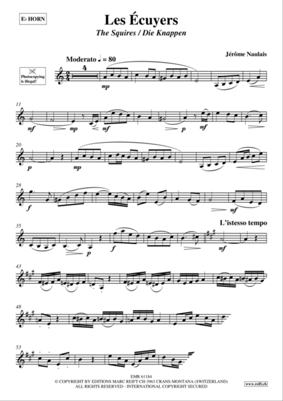 Les Ecuyers Horn scores gallery preview page 4