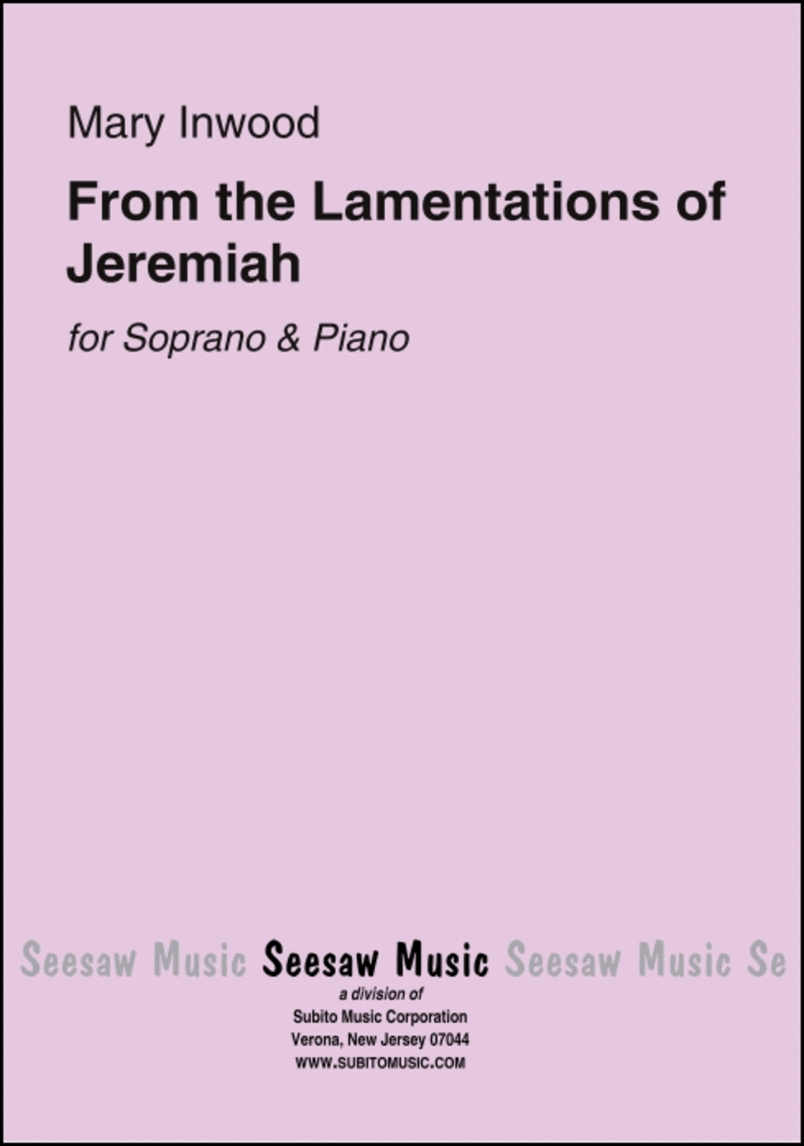 From the Lamentations of Jeremiah Choir scores gallery preview page 1