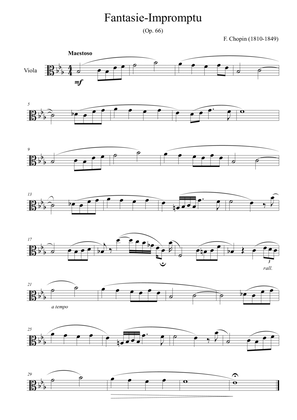Fantaisie-Impromptu (Op. 66) - for viola solo