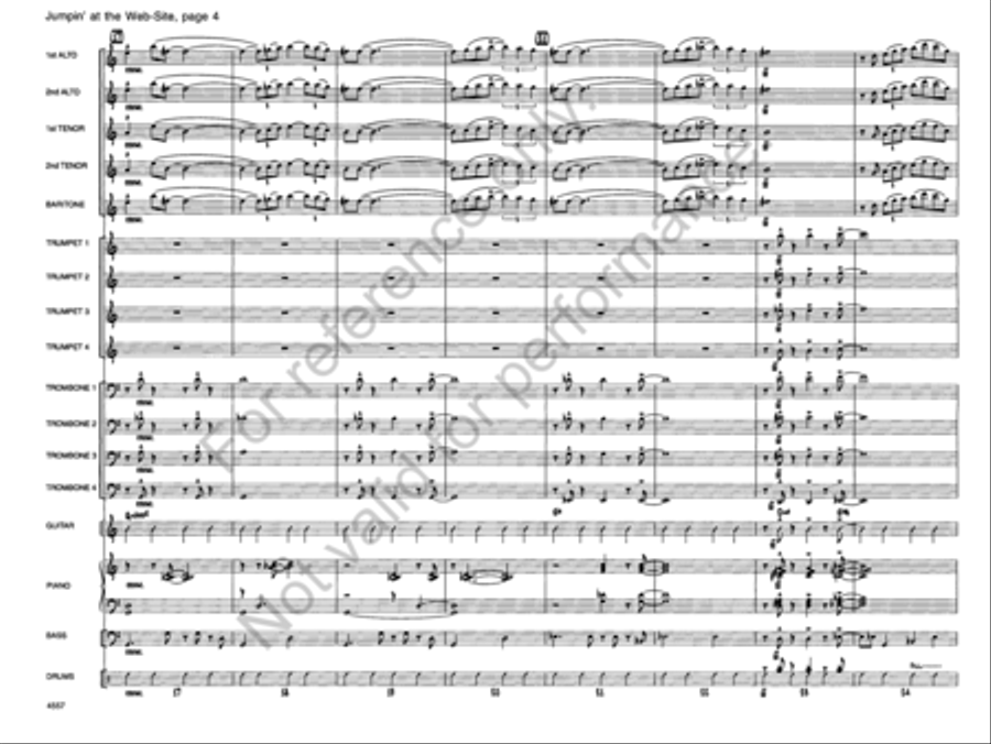 Jumpin' At the Website Jazz Ensemble scores gallery preview page 4