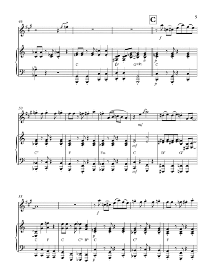 The Flapper;s Ball: Alto Sax & Piano Woodwind Duet scores gallery preview page 5