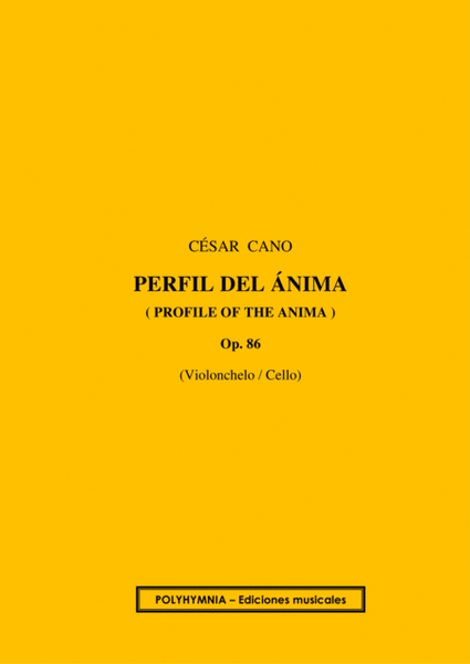 PERFIL DEL ÁNIMA, Op. 86, for solo cello image number null