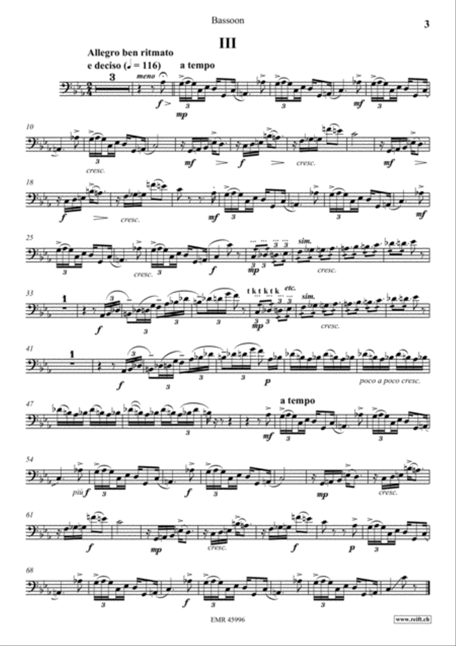 3 Preludes Bassoon Solo scores gallery preview page 4