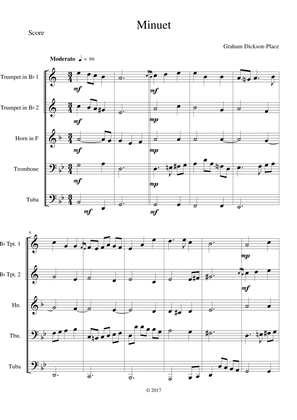 Minuet. Composed and arranged by Graham Dickson-Place