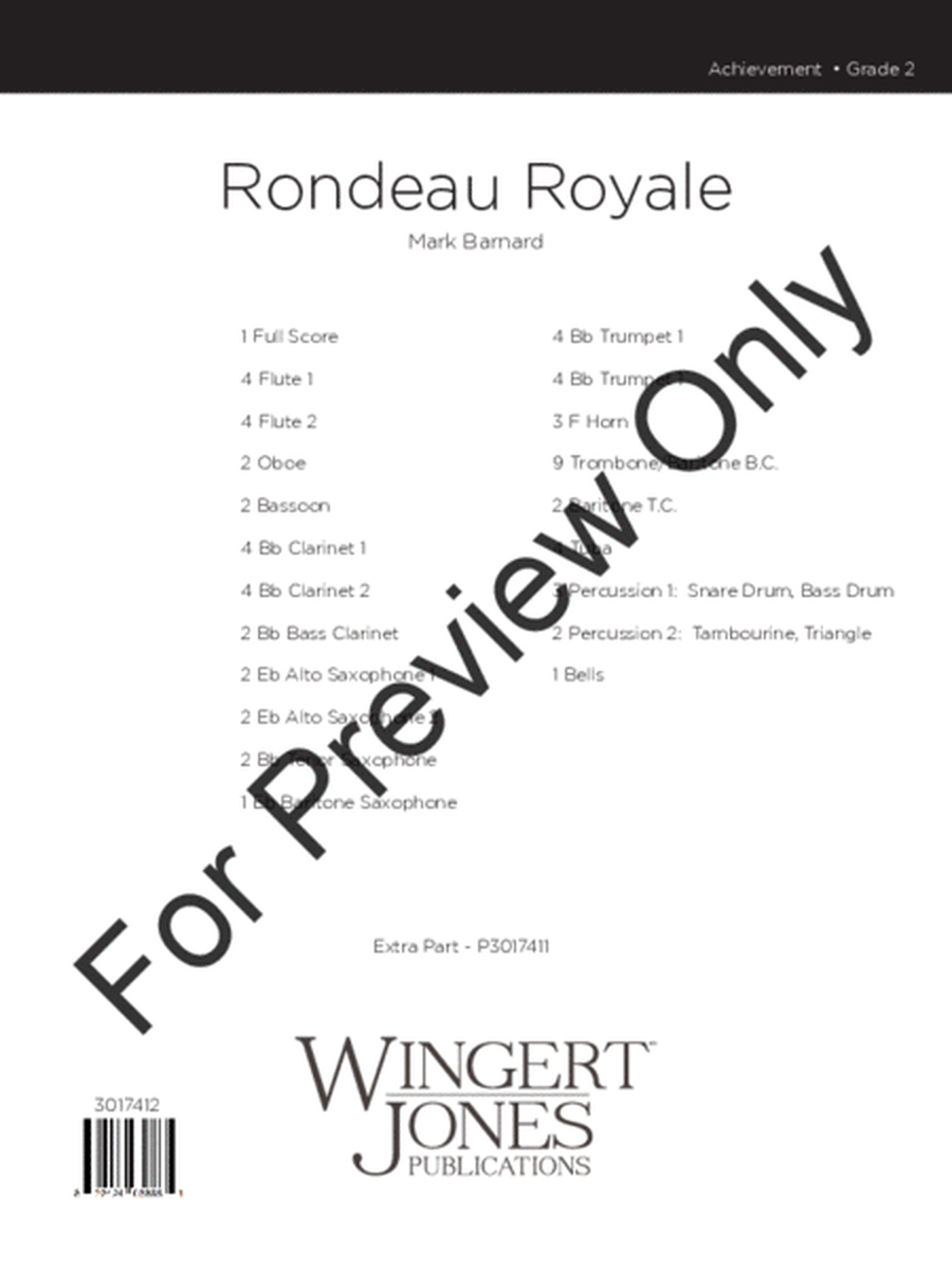 Rondeau Royale - Full Score