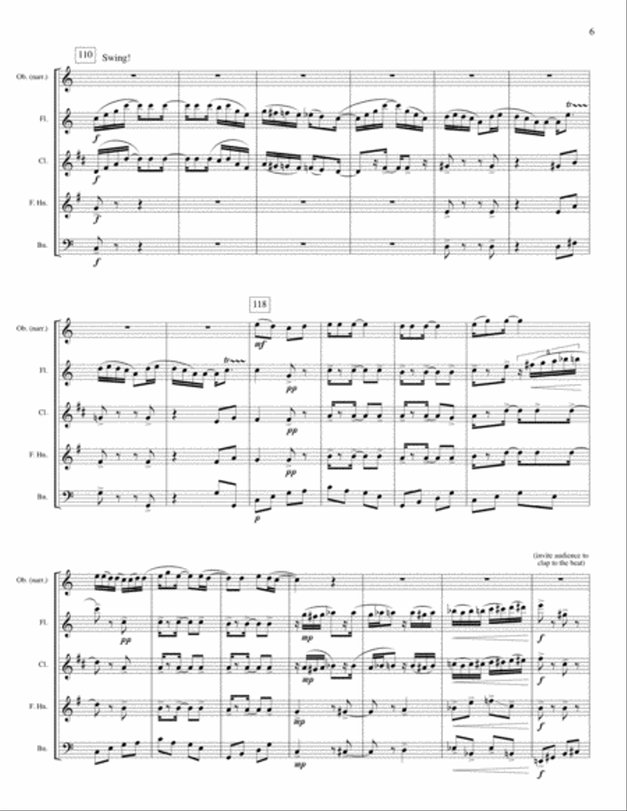 Mary's Little Lamb Mary's Little Lamb Woodwind Quintet scores gallery preview page 6
