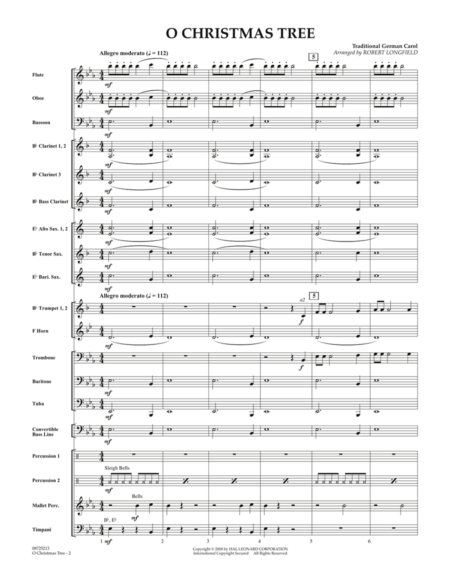 O Christmas Tree - Full Score Concert Band scores gallery preview page 2
