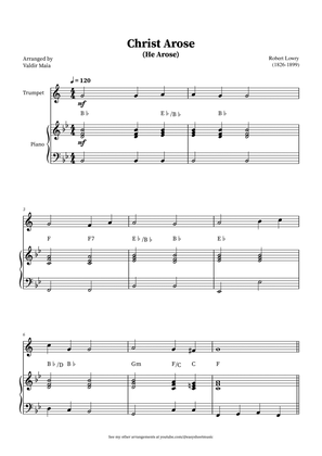 Book cover for Christ Arose (He Arose) - Trumpet and Piano (with chords)