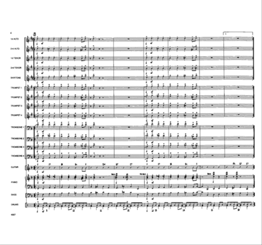 When the Saints Come Swingin' In Jazz Ensemble scores gallery preview page 3