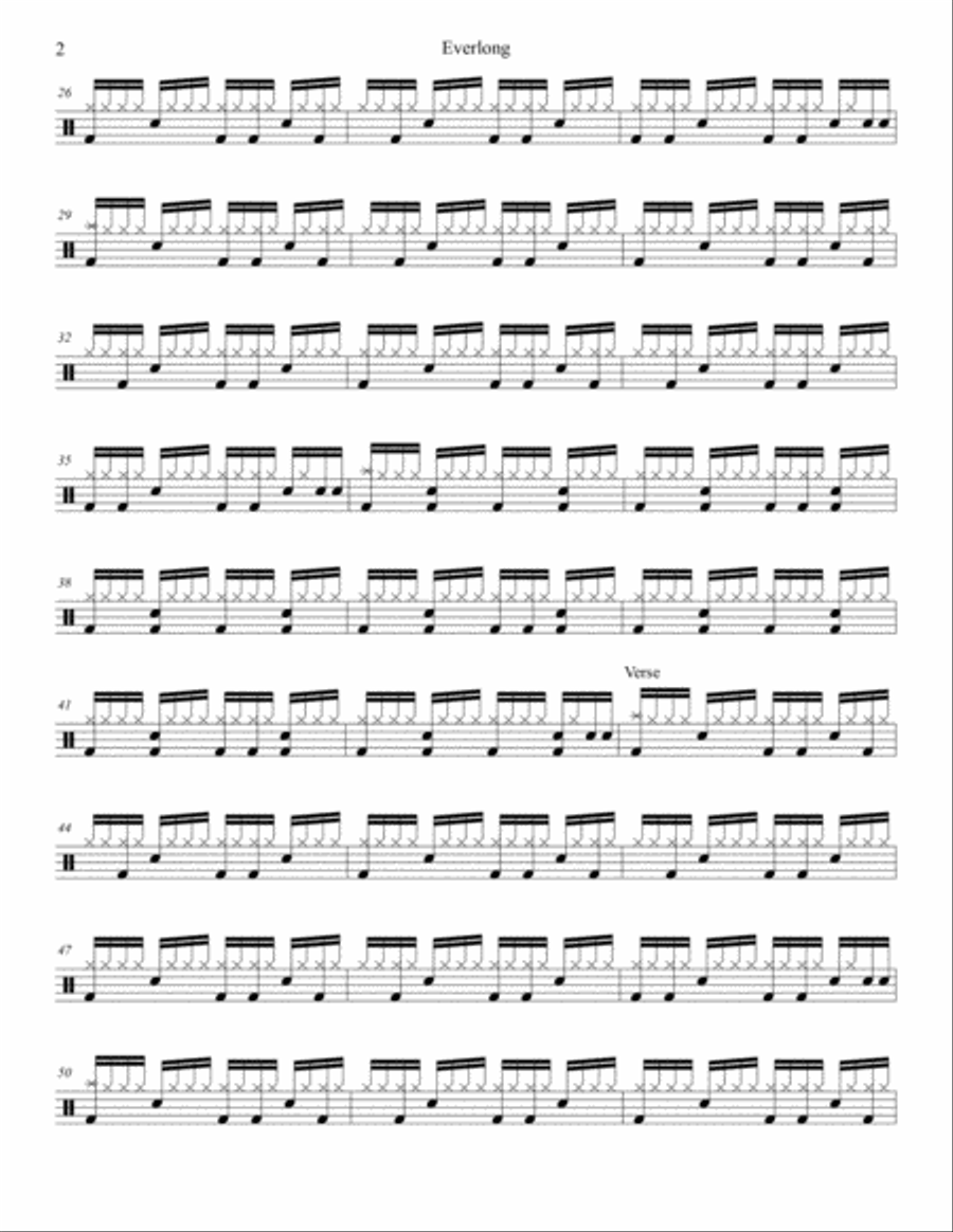 Everlong Everlong Drum Set scores gallery preview page 2
