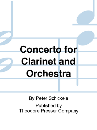 Book cover for Concerto For Clarinet And Orchestra