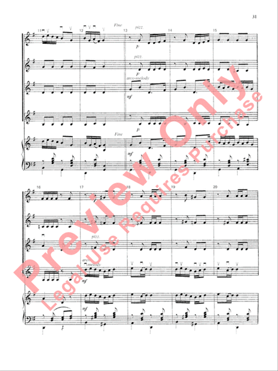 Highland/Etling Violin Quartet Series: Book 3 Small Ensemble scores gallery preview page 32