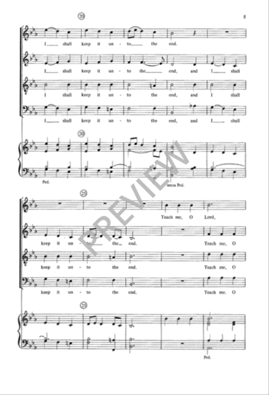 Teach Me, O Lord 4-Part scores gallery preview page 6