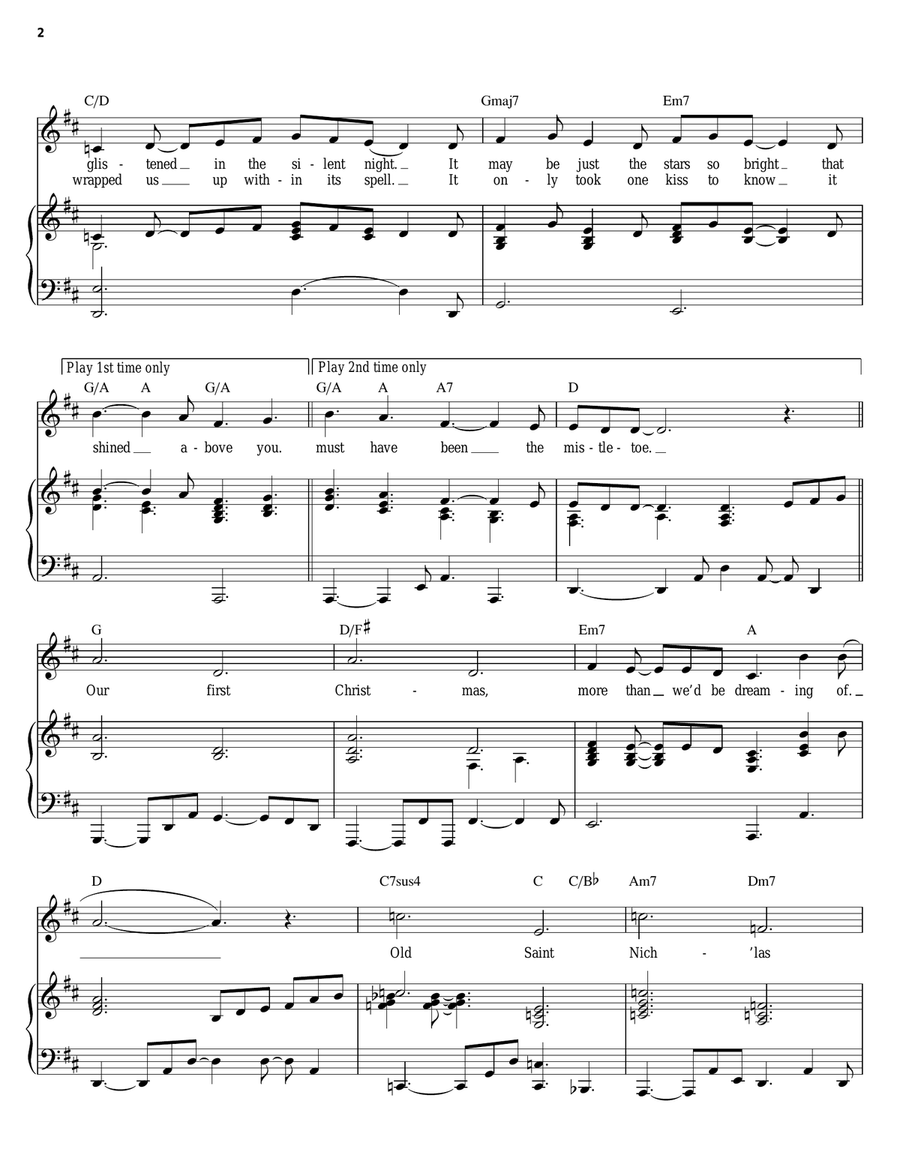 It Must Have Been The Mistletoe (Our First Christmas) Piano, Vocal, Guitar scores gallery preview page 2