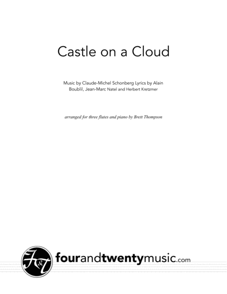 Castle On A Cloud, arranged for three flutes and piano image number null