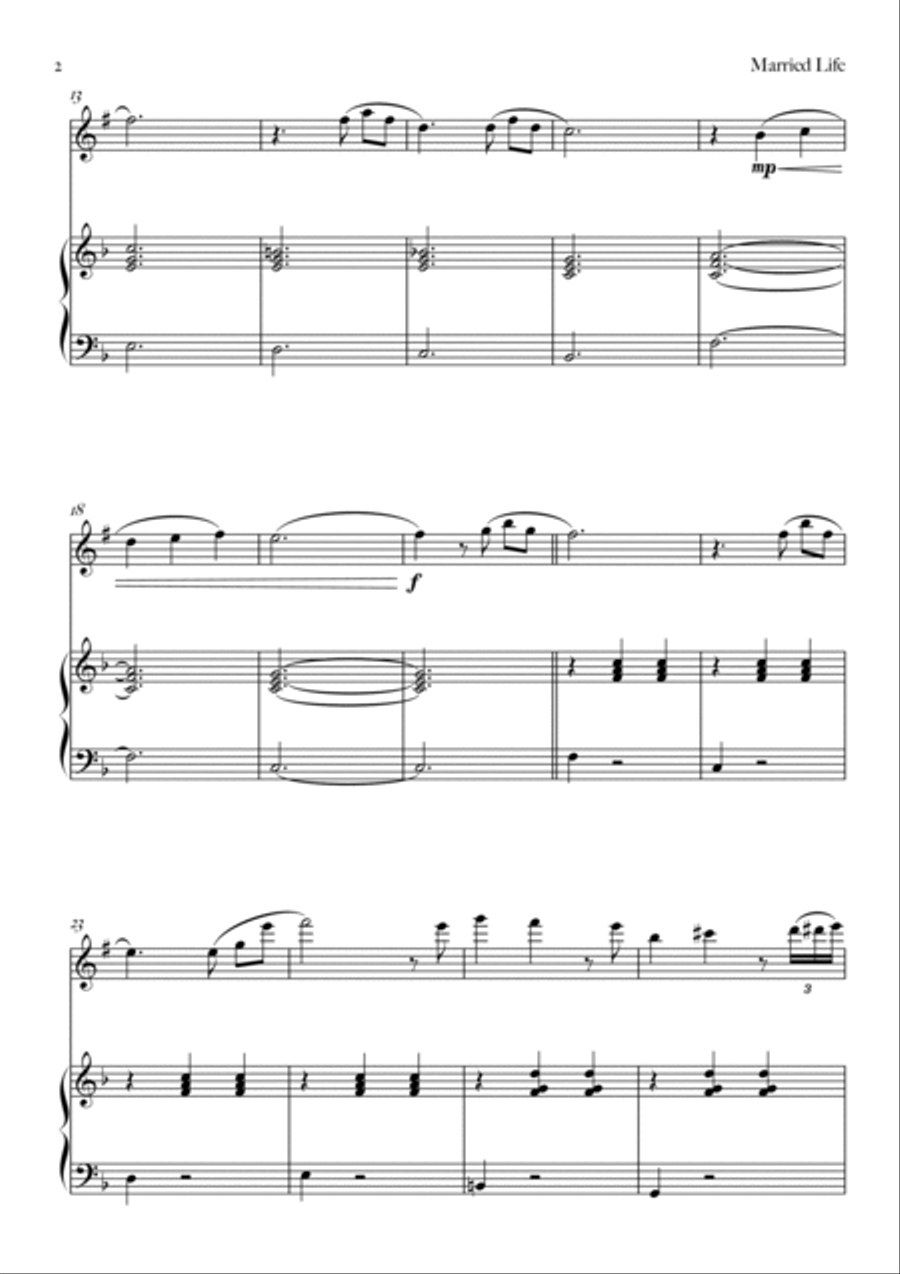 Married Life B-Flat Clarinet scores gallery preview page 2