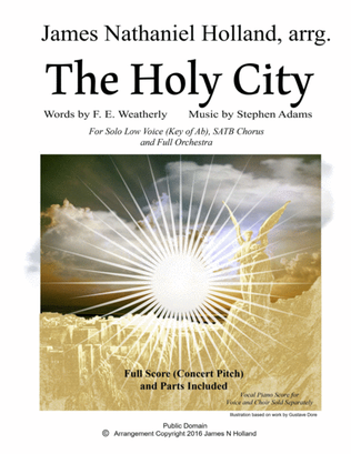 The Holy City for Low Voice, SATB Choir and Orchestra Key of Ab