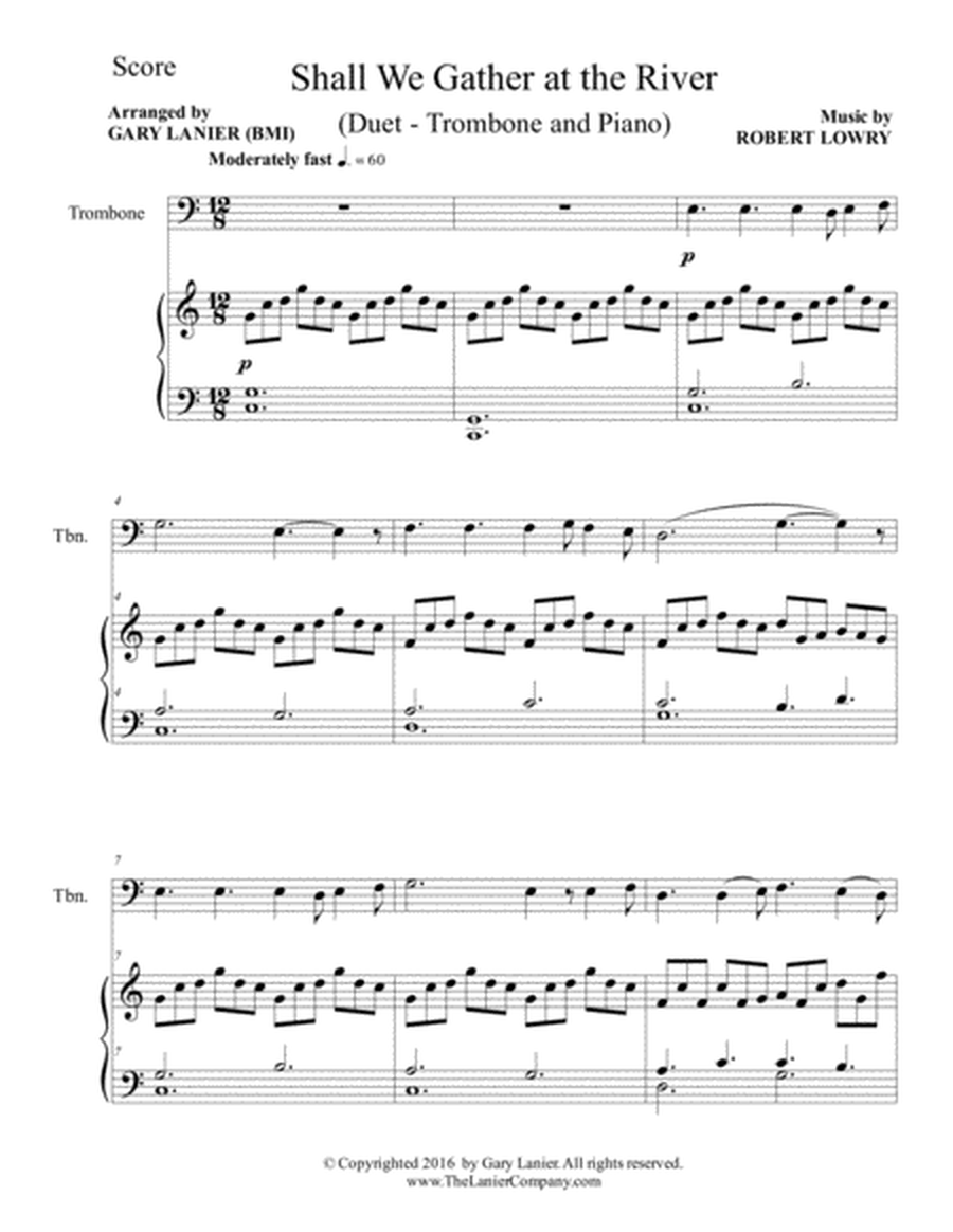 GENTLE HYMNS FOR WORSHIP (Trombone and Piano with Parts) image number null