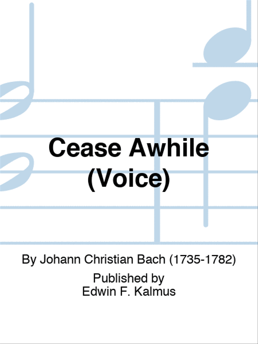 Cease Awhile (Voice) Voice Solo scores gallery preview page 1
