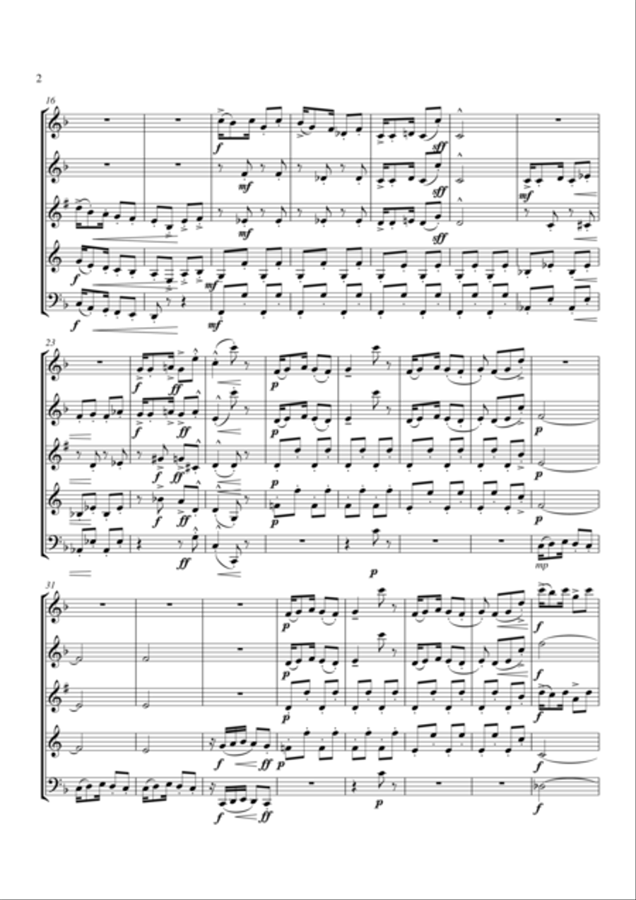 Golliwogg's Cakewalk Golliwogg's Cakewalk Woodwind Quintet scores gallery preview page 3